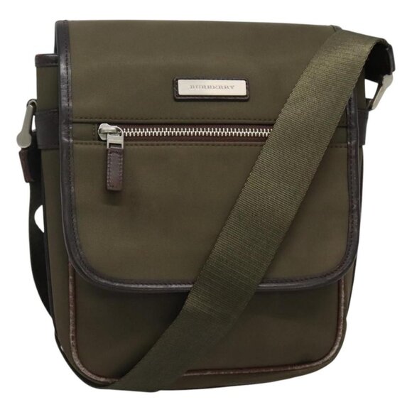 BURBERRY Shoulder Bag Nylon Khaki Auth ti2863 - Picture 1 of 16